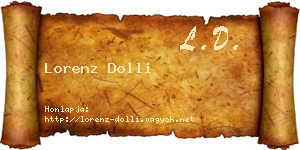 Lorenz Dolli névjegykártya